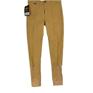 Saxon Kids Adjustable Waist Breeches Horseback Riding Pants,‎ Beige, Size 16 NWT